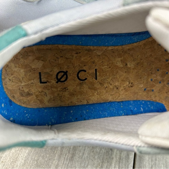 Loci Teal Court Classic Lace Up Canvas Sneaker Women’s Size 7 - Picture 10 of 10